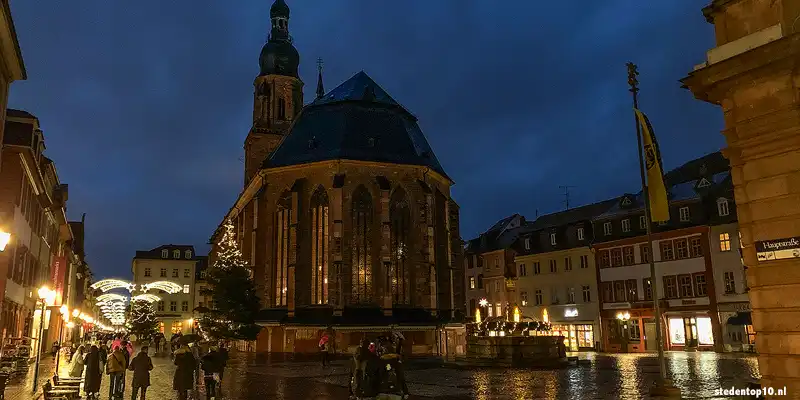 Heiliggeistkirche op het Heidelberger Marktplatz in de Altstadt